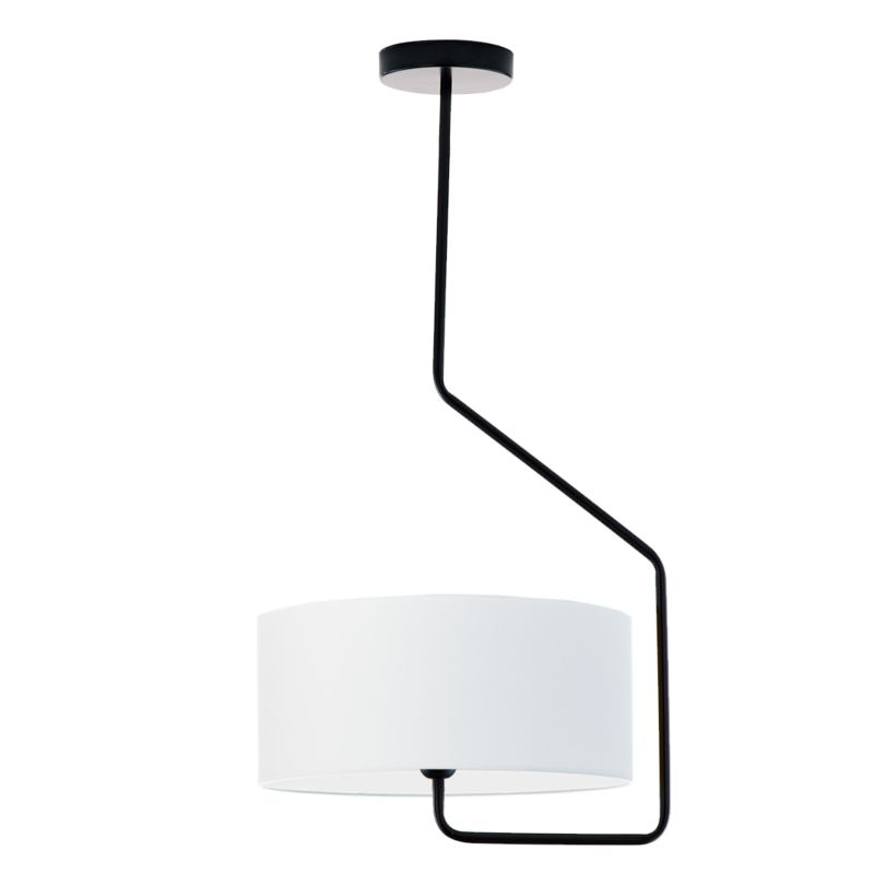 Lampa sufitowa Volta Light Factory żyrandol lampa wisząca z abażurem walec Biały MARK 1szt.