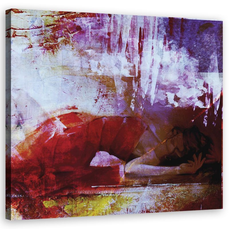 Obraz na płótnie Feeby Ludzie - Czerwony 60x60cm 1szt