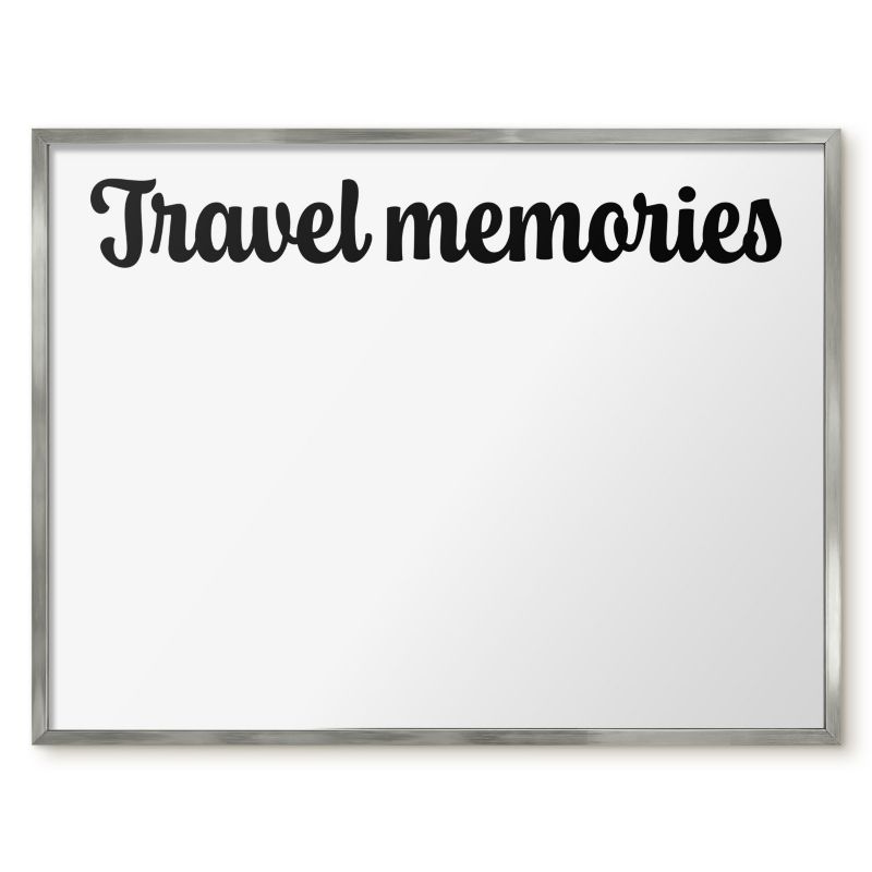 Tablica Magnetyczna Do Biura Tulup 80x60 cm Travel memories 1 - Srebrna rama Do salonu, sypialni 1 szt.