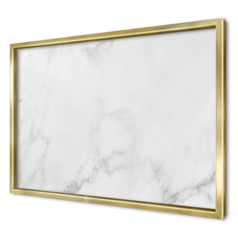Tablica magnetyczna ozdobna Wallfluent 60x40 Elegancki marmur w złotej ramie 1szt