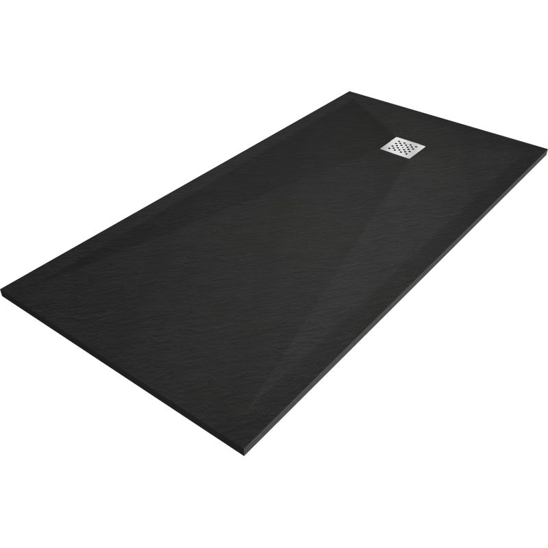 Brodzik prostokątny Mexen Stone+ czarny 160x90 cm 1 szt.