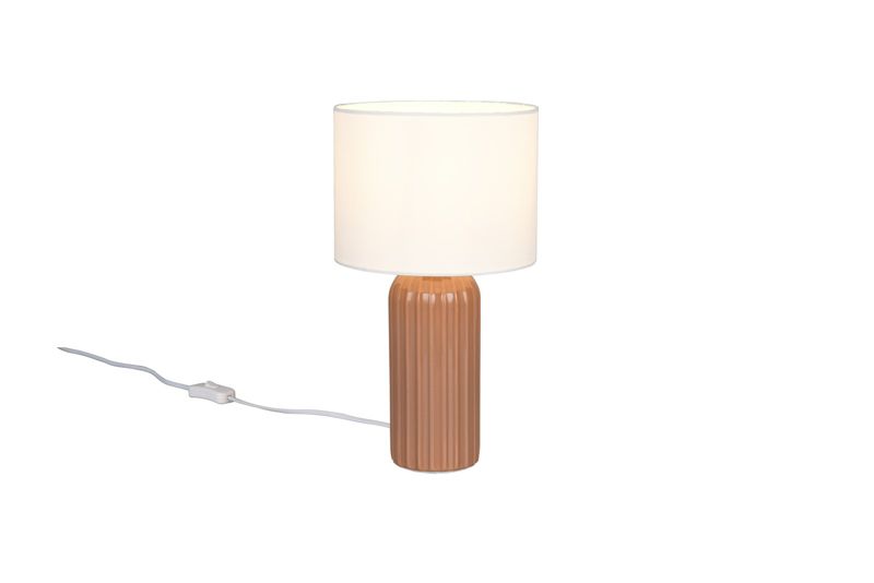 Lampa stołowa RL BLAIR kawowo-biała 1xE27x10W IP20 wym:36x20x20cm - 1 szt.