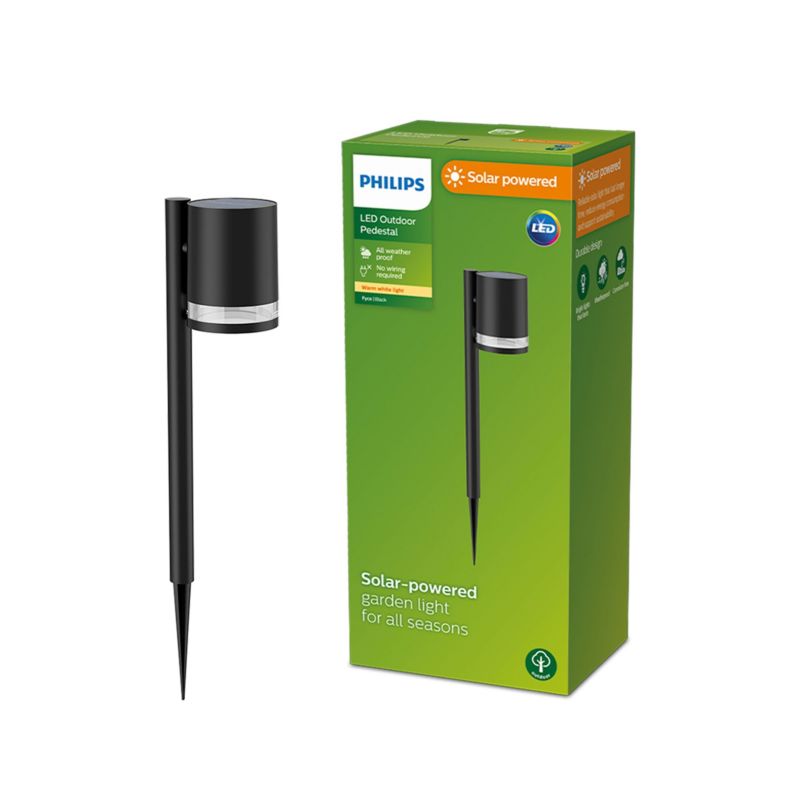 Lampa Ogrodowa Fyce Philips Solarna Wbijana LED 1.5W 200lm 2700K Czarna 1 szt.