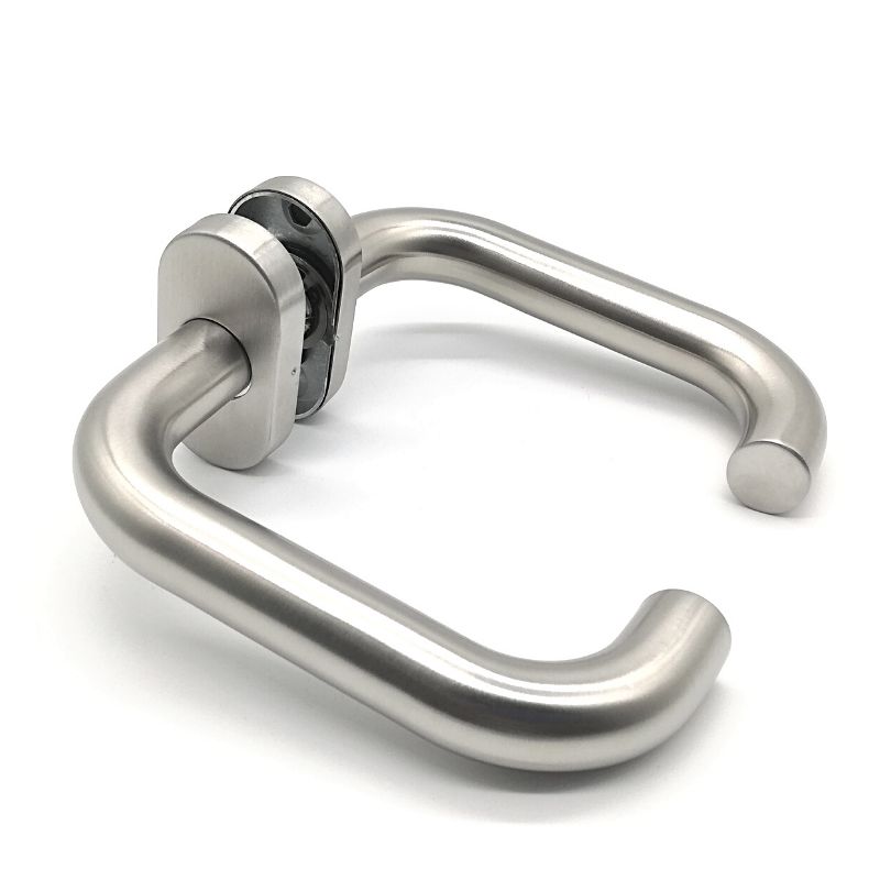 Klamka do Drzwi PSG Milano Owalna Stal Nierdzewna INOX 45 mm z wąskim szyldem PINOX 1 szt.