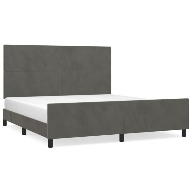 Łóżko tapicerowane WaszeMeble 160x200 cm ciemnoszara WM-3125642 1 szt.