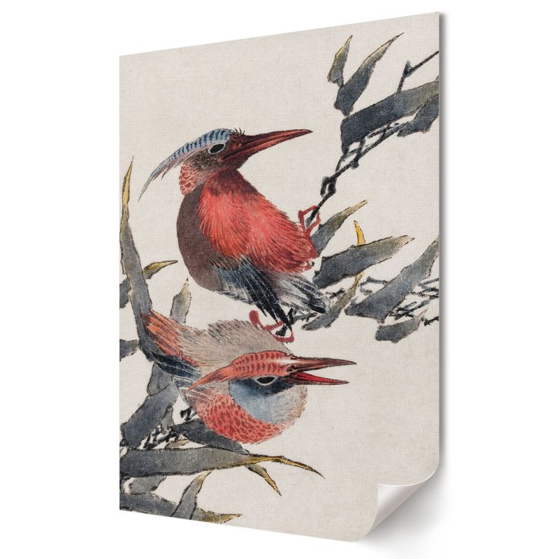 Plakat Wallfluent Format A4 Ptaki Artysta Hokusai 1 szt.