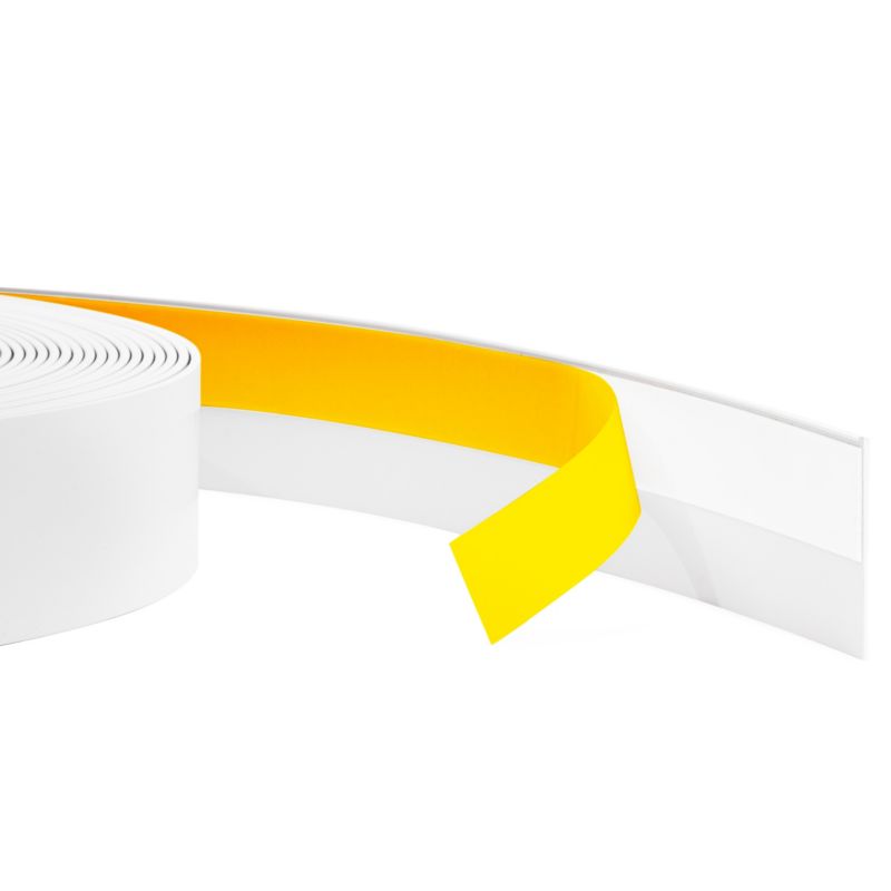 Listwa maskująca PVC 40 mm QUEST, samoprzylepna listwa okienna dekoracyjna, elastyczna - 25 m, biała, 1 szt.