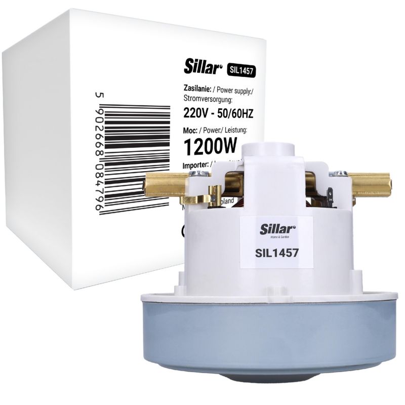 Silnik do odkurzacza, Sillar, uniwersalny, zamiennik, jednoturbinowy, do Karcher T10/1 Profi 1-5 10, 1200W, 220V, 50/60Hz, 1szt.