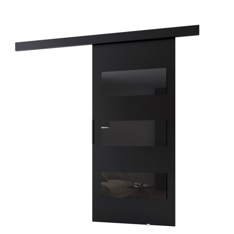 Drzwi przesuwne MINIO go for it PRIM E 106 cm czarne z czarną maskownicą 1 szt.