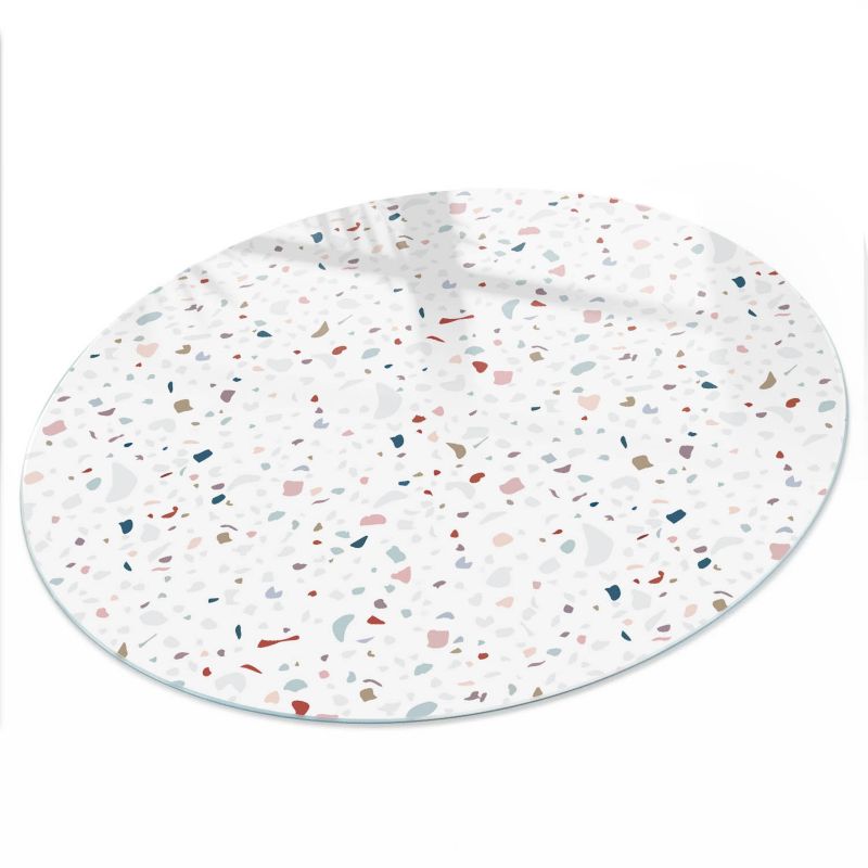 Blat Stołowy ArtPrintCave fi70 cm Kolorowe terrazzo - Blat ze Szkła Hartowanego 1 szt.