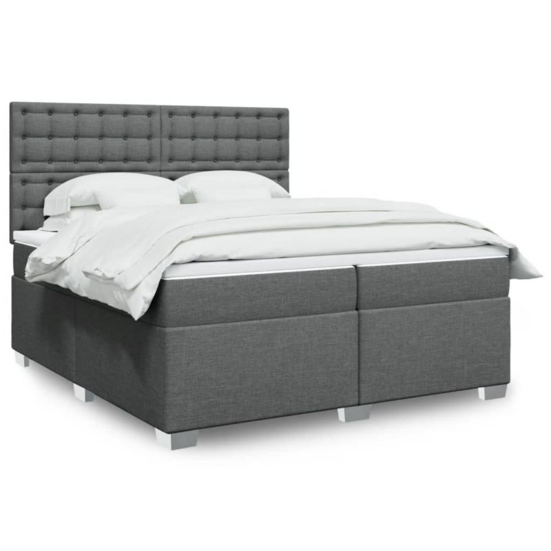 Łóżko kontynentalne WaszeMeble 200x200 cm ciemnoszara WM-3290610 1 szt.