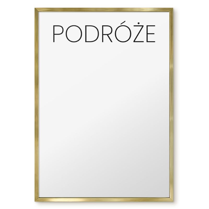 Tablica Magnetyczna Do Sypialni Tulup 50x70 cm Podróże 3 - Złota rama Do salonu, sypialni 1 szt.