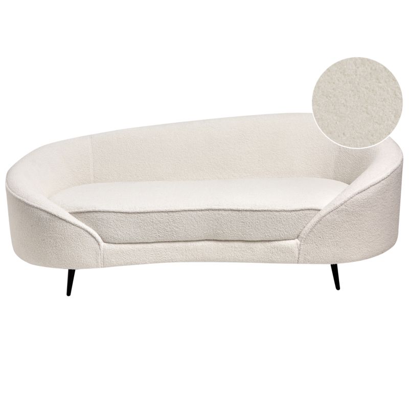 Sofa dla 2 osób Savar Boucle Biały 1 szt.