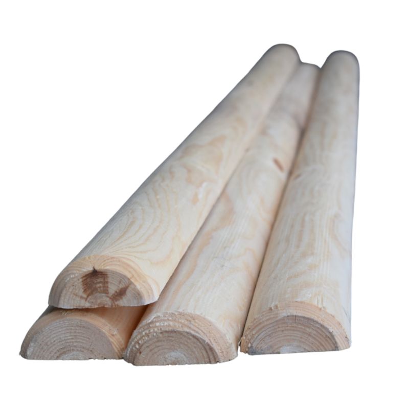 Półpalisada Drewniana Timbermik 120 cm Drewno Sosnowe Połówka 6 cm 8 szt.