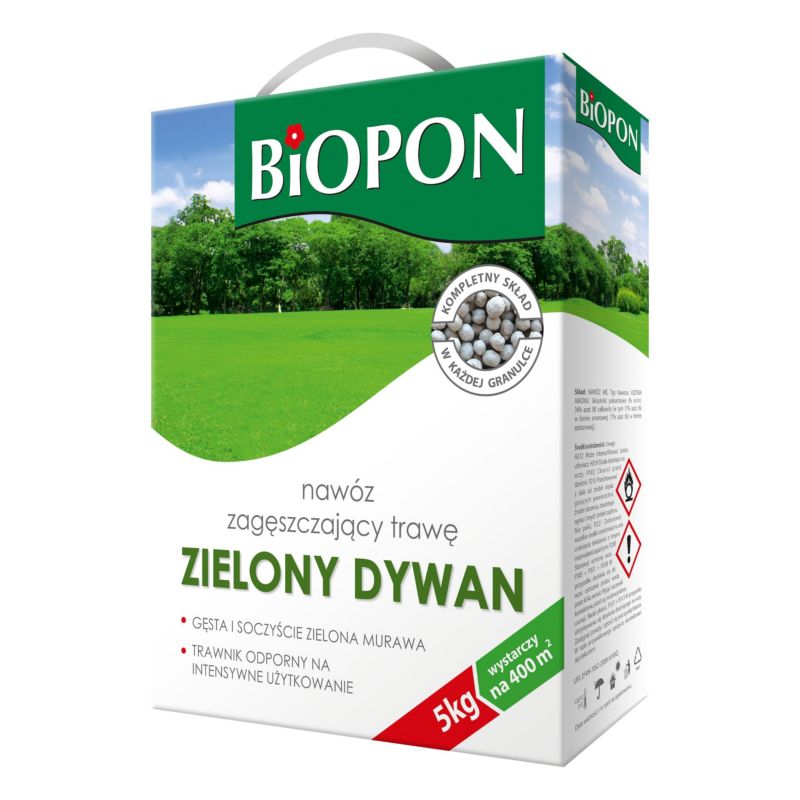 Nawóz Biopon Do Trawnika Zagęszczający Trawę 5 Kg Granulat 1 Szt.