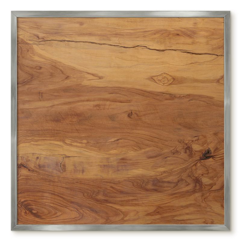 Tablica Magnetyczna Do Salonu Tulup 50x50 cm Naturalne drewno - Srebrna rama Do salonu, sypialni 1 szt.