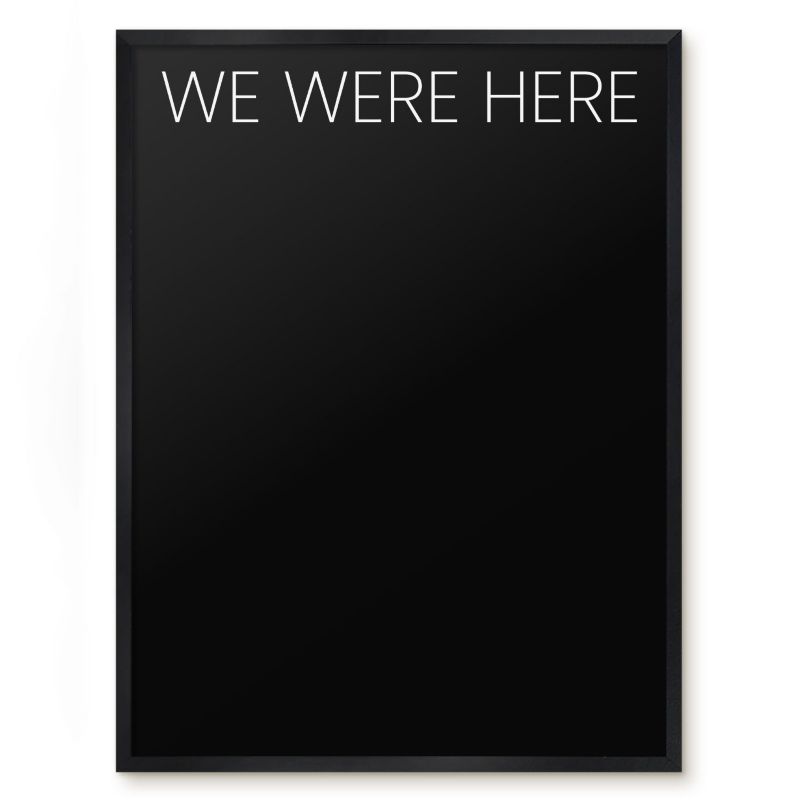 Tablica Magnetyczna Do Sypialni Tulup 60x80 cm We were here 8 - Czarna rama Do salonu, sypialni 1 szt.