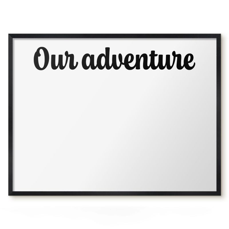 Tablica Magnetyczna Do Biura Tulup 80x60 cm Our adventure 1 - Czarna rama Do salonu, sypialni 1 szt.