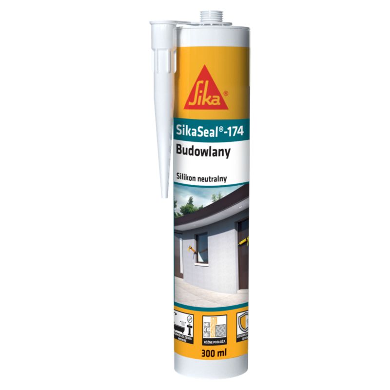 Silikon budowlany Sika-174 300 ml jasny szary