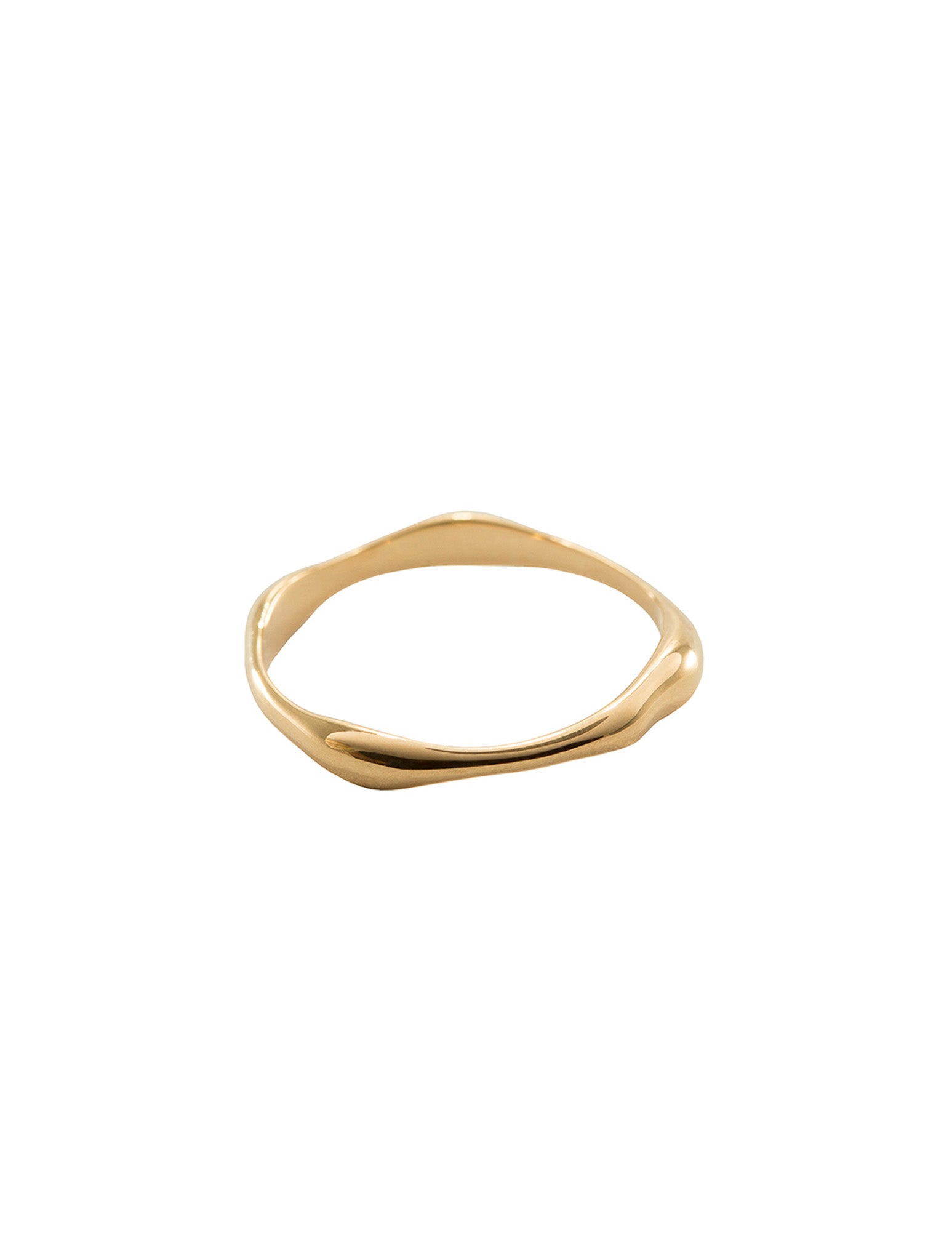 Calla Ring N°1 - cienka, nieregularna obrączka, 9