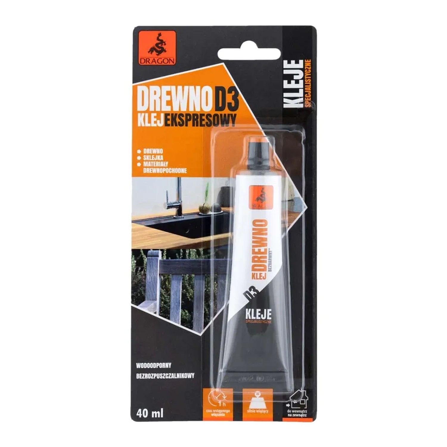 Dragon Klej ekspresowy D3 do drewna 40 ml