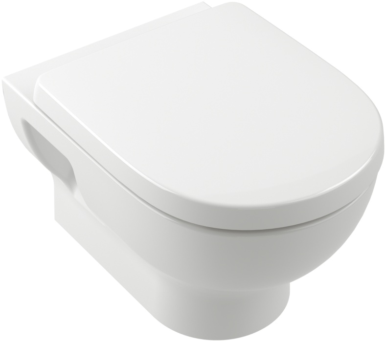Villeroy & Boch O.Novo miska WC z deską wolnoopadającą wisząca bez kołnierza ze spłukiwaniem wirowym CeramicPlus Weiss Alpin 5C39CLR1