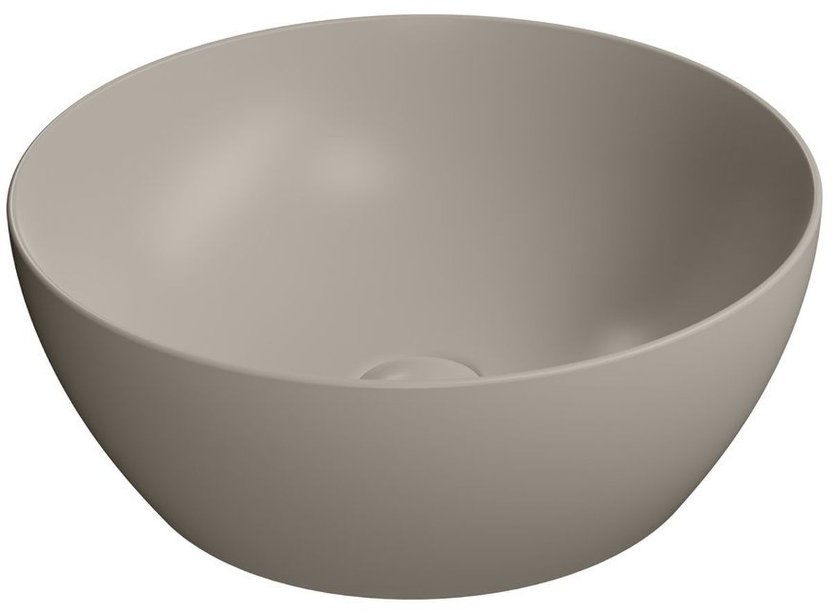 GSI Pura umywalka 42 cm nablatowa okrągła tortora mat 885105