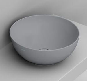 Ceramica Dolomite Noemi umywalka 44 cm okrągła nablatowa szary mat D310645