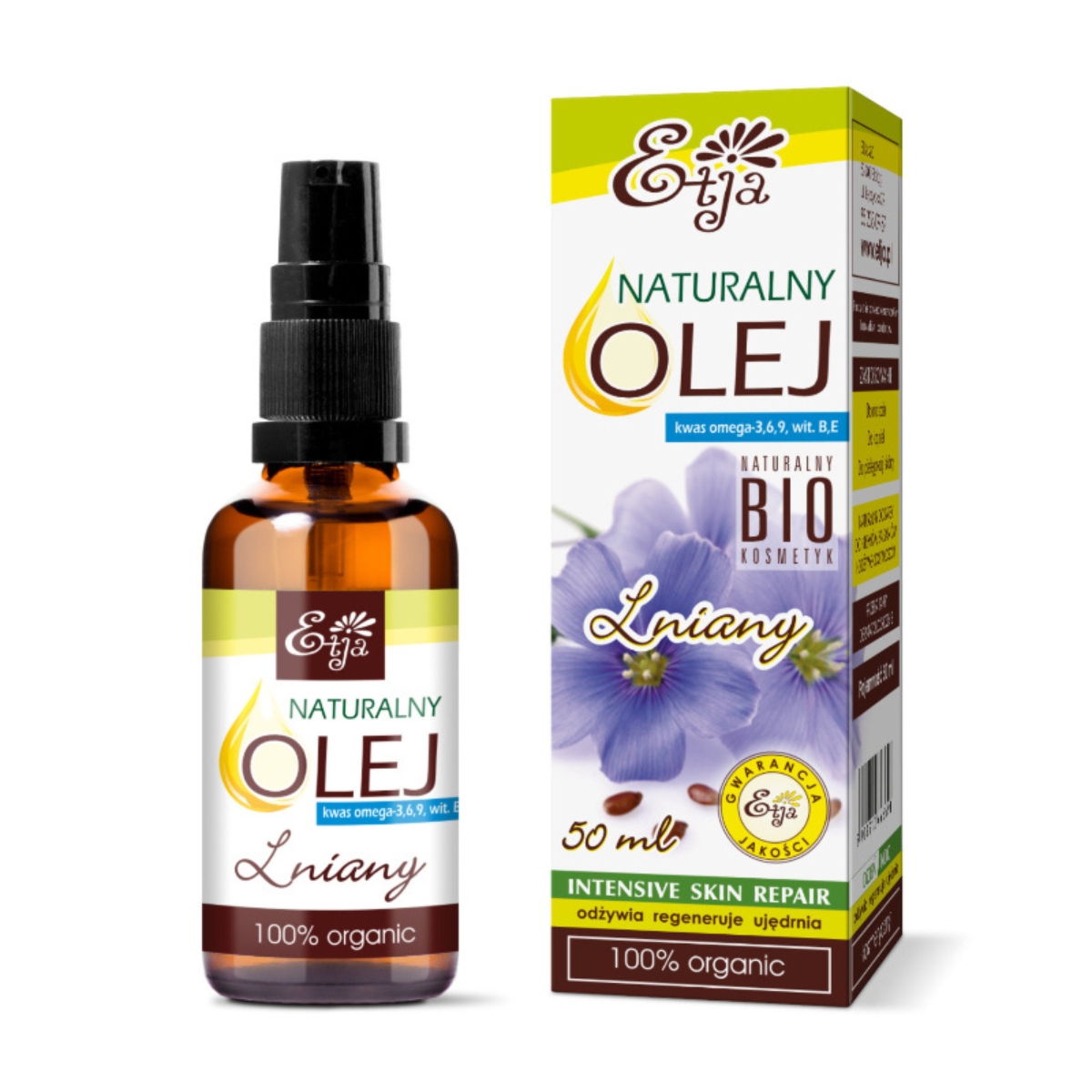 Etja - naturalny olejek lniany bio, 50 ml