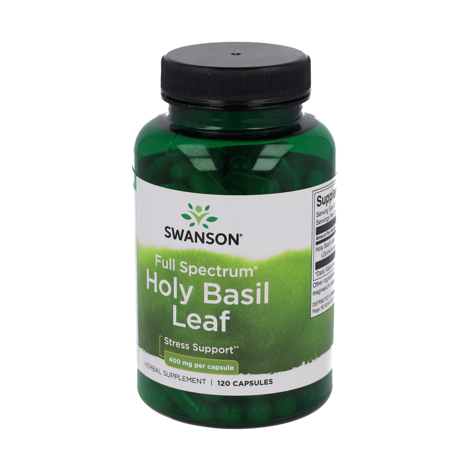 Swanson full spectrum - holy basil tulsi, wspiera pamięć i koncentrację, 120 kapsułek