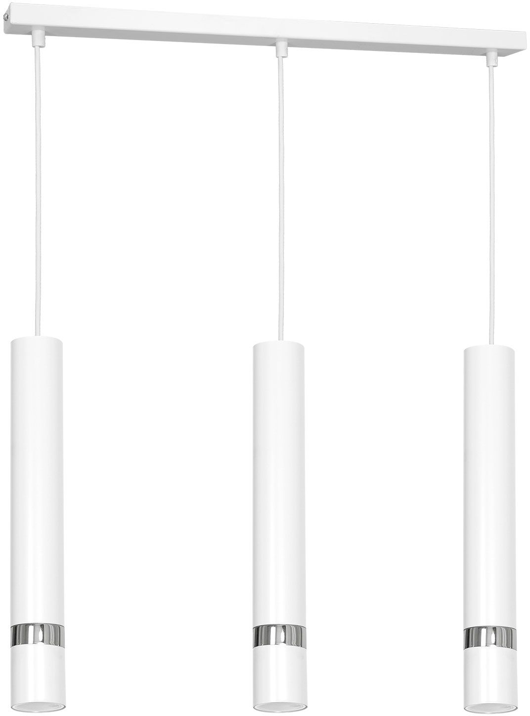 Luminex Reno lampa wisząca 3x8W biały/chrom 9490