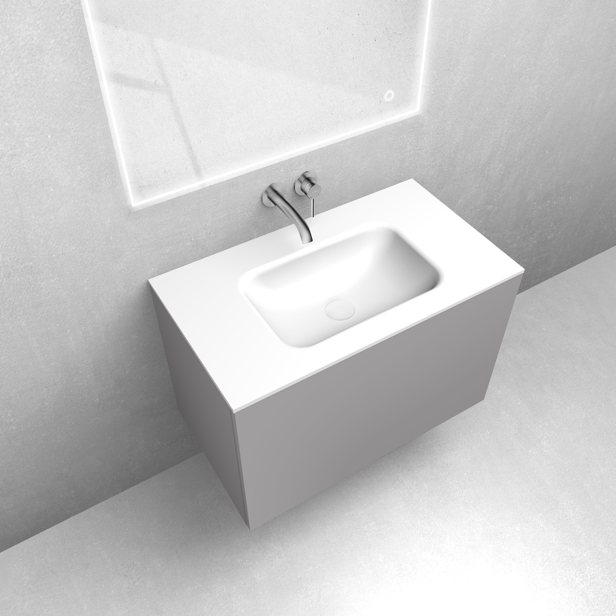 Oltens Kalla umywalka 80,2x46 cm meblowa LavaForm biały połysk 40210000