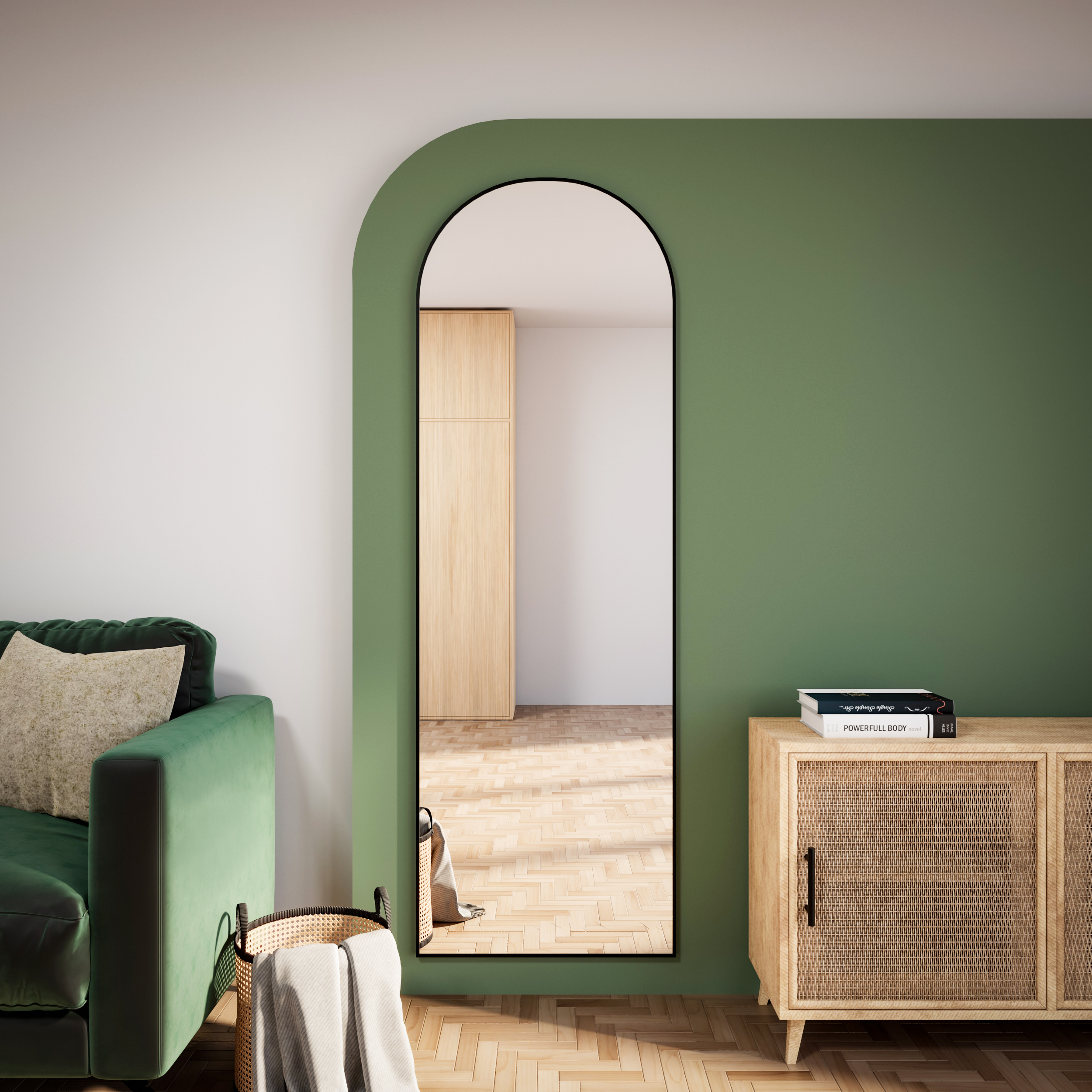 Baltica Design Tiny Border Pastille Cut lustro 50x160 cm czarne
