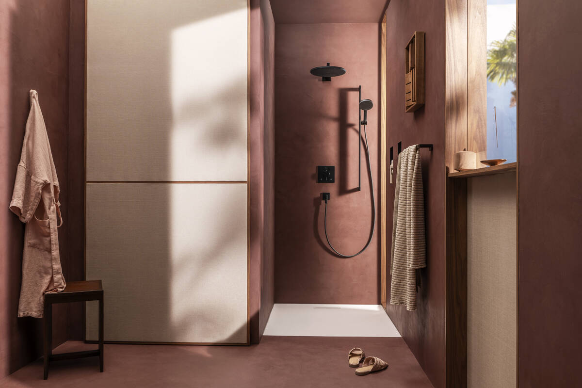 Hansgrohe Raindance Alive S EcoSmart deszczownica 30x30 cm okrągła czarny mat 24521670