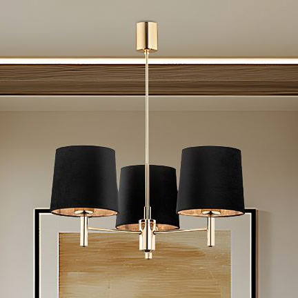 Argon Ponte Plus lampa podsufitowa 3x15W czarny/ciemny mosiądz 6111
