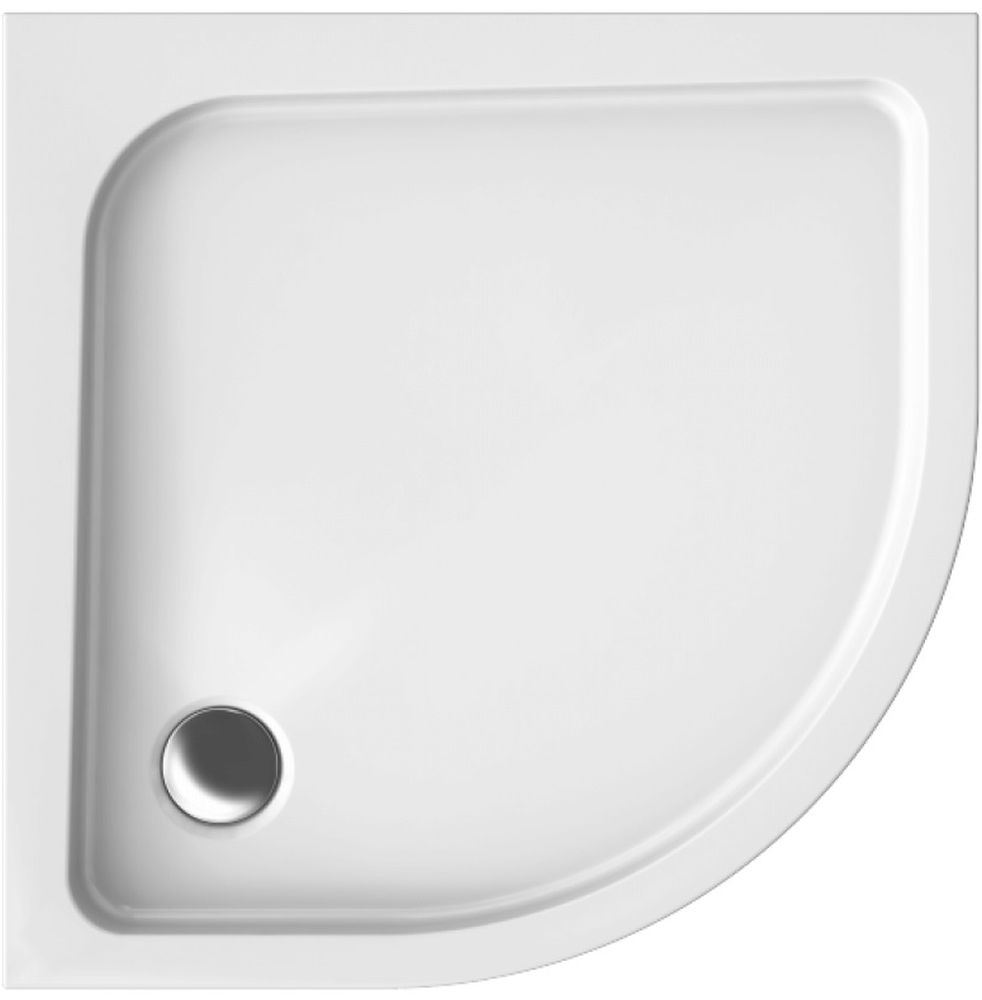 Polimat Pako brodzik 90x90 cm półokrągły biały 00110