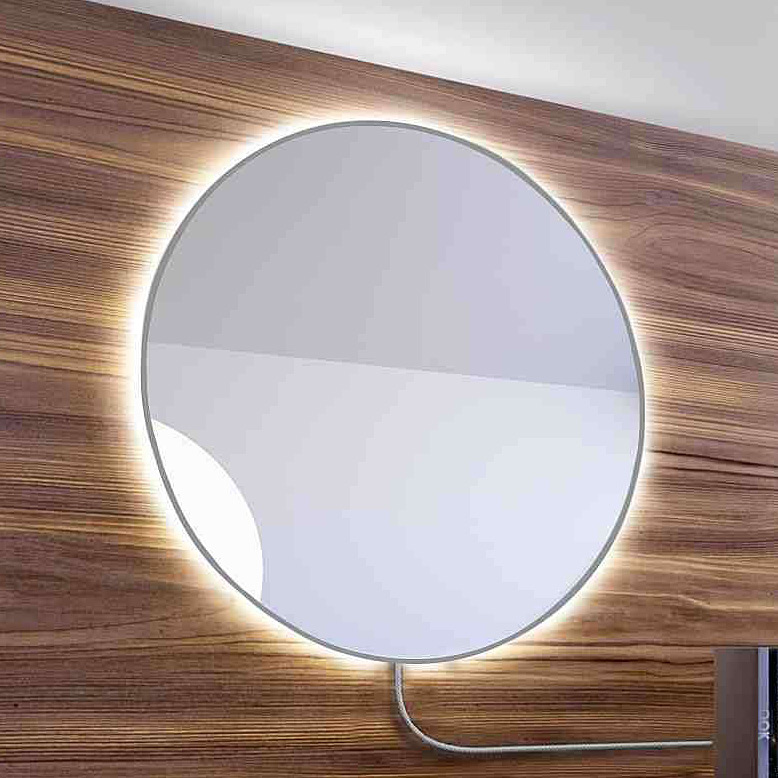 Baltica Design Electra lustro 60 cm okrągłe z oświetleniem LED srebrne barwa neutralna