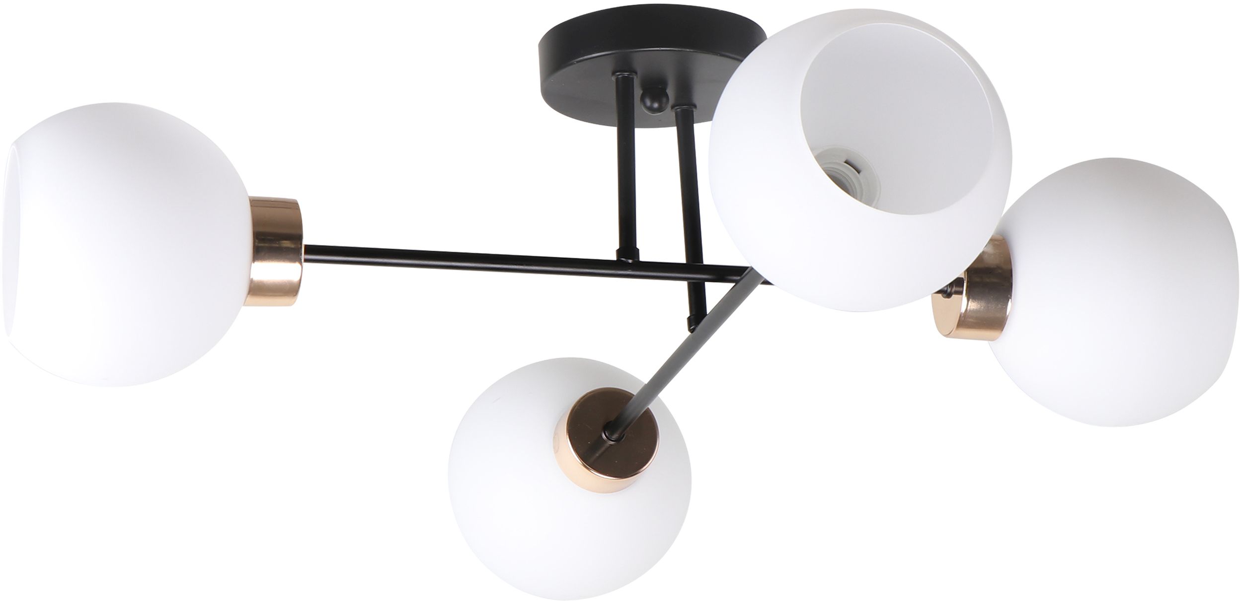 Candellux Amanda lampa podsufitowa 4x40W czarny/biały 34-21076