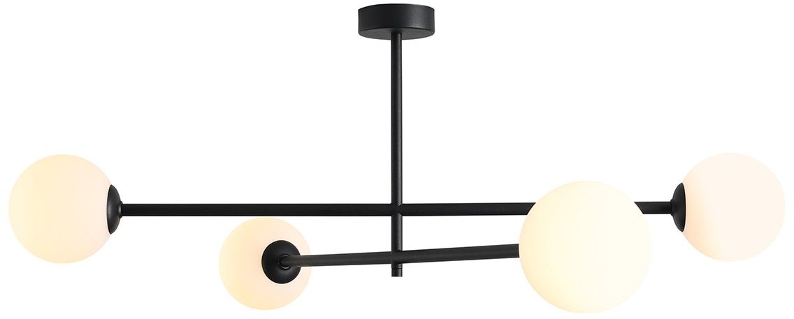Aldex Pinne lampa podsufitowa 4x10 W czarna 1080PL_L1