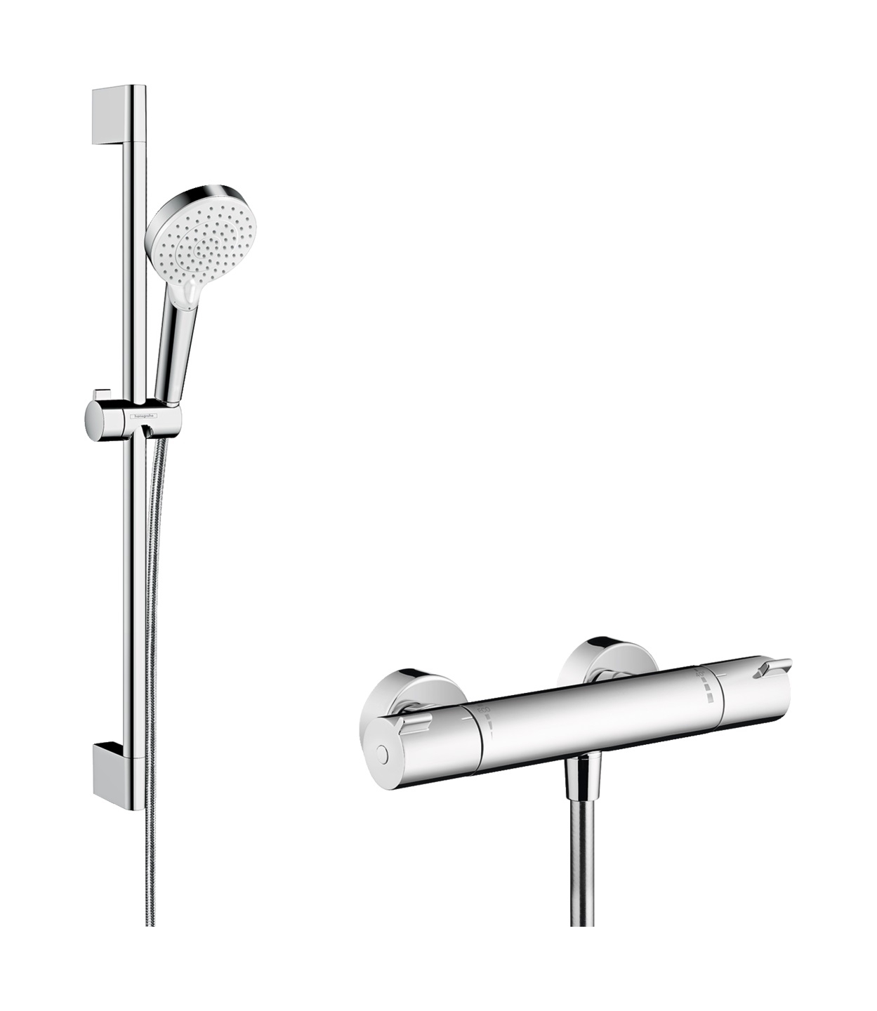 Darmowa Dostawa - Zestaw prysznicowy ścienny biały Hansgrohe Crometta 27812400