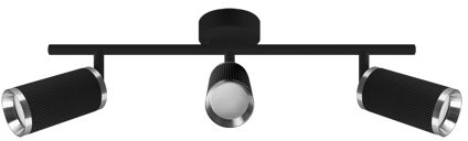 Darmowa Dostawa - Lampa podsufitowa 3x35 W czarna-chrom Strühm Frida 04203