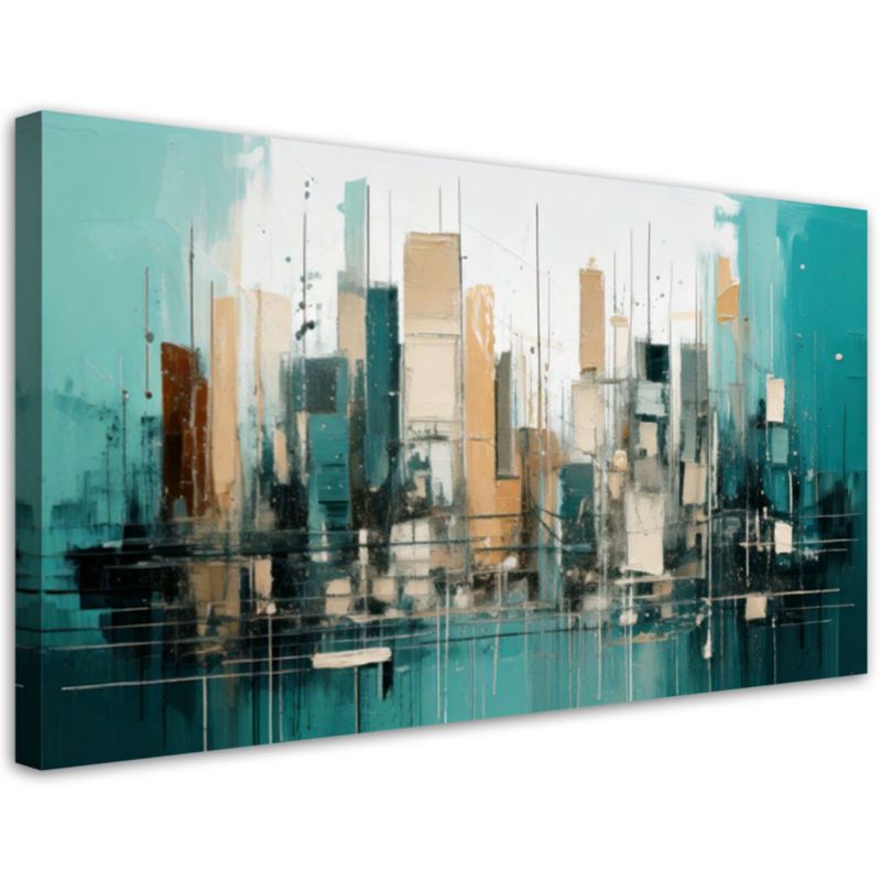 Obraz do salonu Feeby Miasto Abstrakcja Geometryczna 80x40cm 1szt