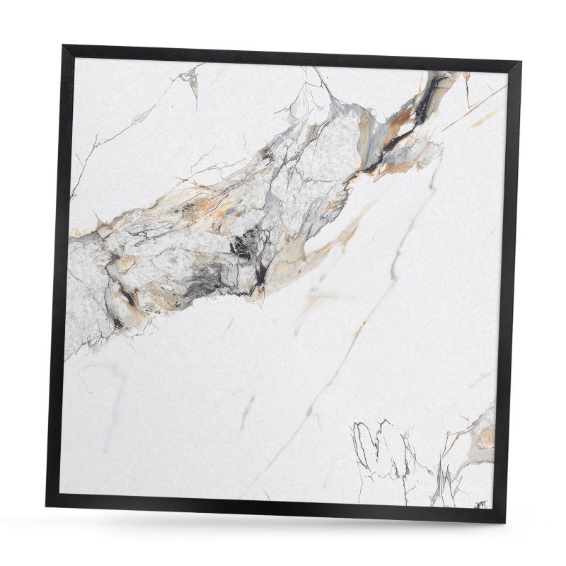 Ozdobna tablica na magnesy ArtPrintCave 50x50 Marmurowy efekt w czarnej ramie 1szt