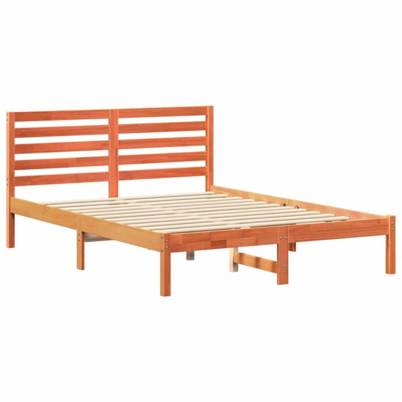 Łóżko drewniane WaszeMeble 140x190 cm brązowy WM-872298 1 szt.