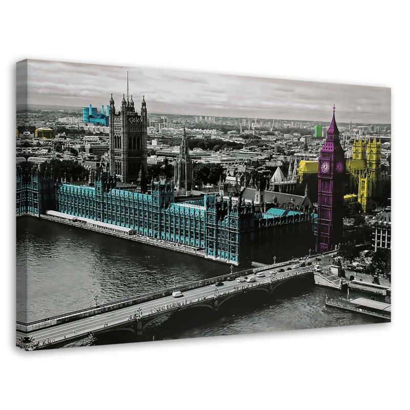 Obraz na płótnie Feeby Londyn - Big Ben i budynek parlamentu 60x40cm 1szt