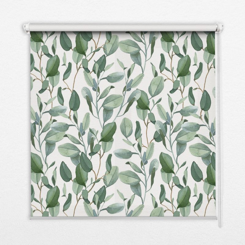 Roleta Do Salonu Tulup 140x140 cm Liście Na Gałązkach Montaż do ściany/sufitu 1 szt.