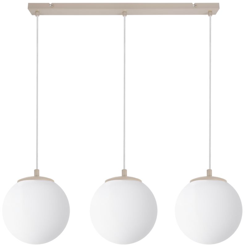Lampa sufitowa wisząca Light Home LH Florence 3xE14 kaszmir klosz biały kula 1szt.