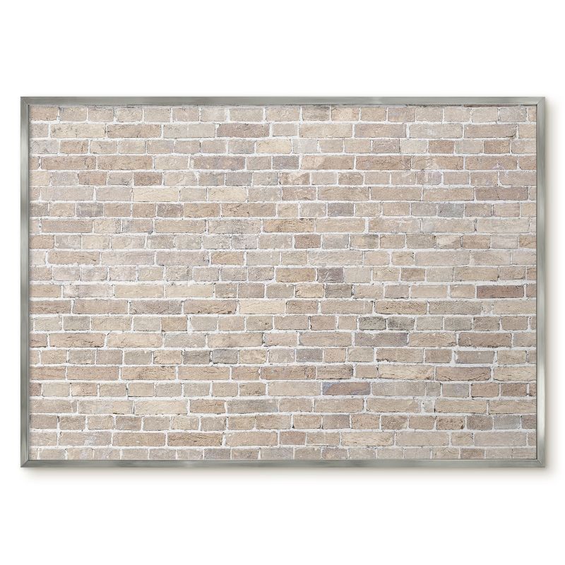 Tablica Magnetyczna Do Biura Tulup 100x70 cm Ceglany wzór - Srebrna rama Do salonu, biura 1 szt.