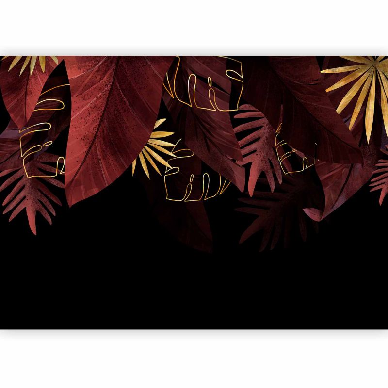 Fototapeta flizelinowa Premium Artgeist 155g/m2 Liście czarna 300x210 (6 części) 10169ac rolka 1 szt