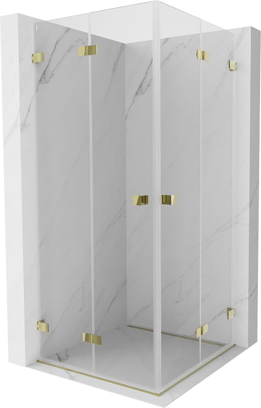 Kabina prysznicowa składana Mexen Lunar-F złota 80x80 cm 836-080L-080P-50-00 1 szt.